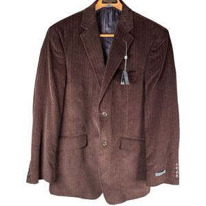 Madison Brown Striped Modern Fit Sport Coat Blazer Men’s Size 38R NWT